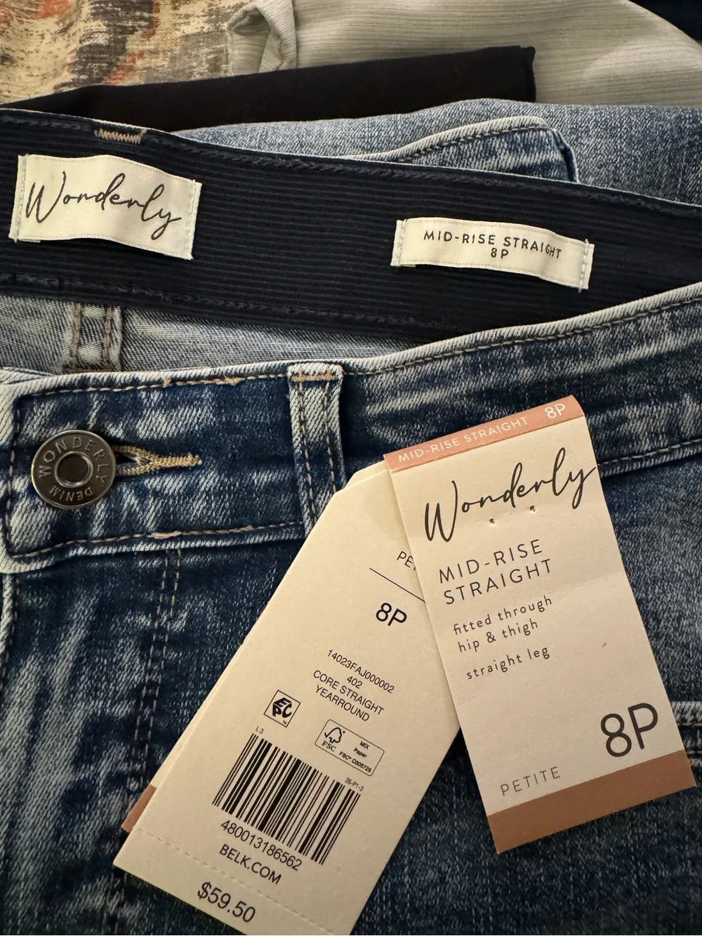 Wonderly Petite Mid-rise Straight Jeans